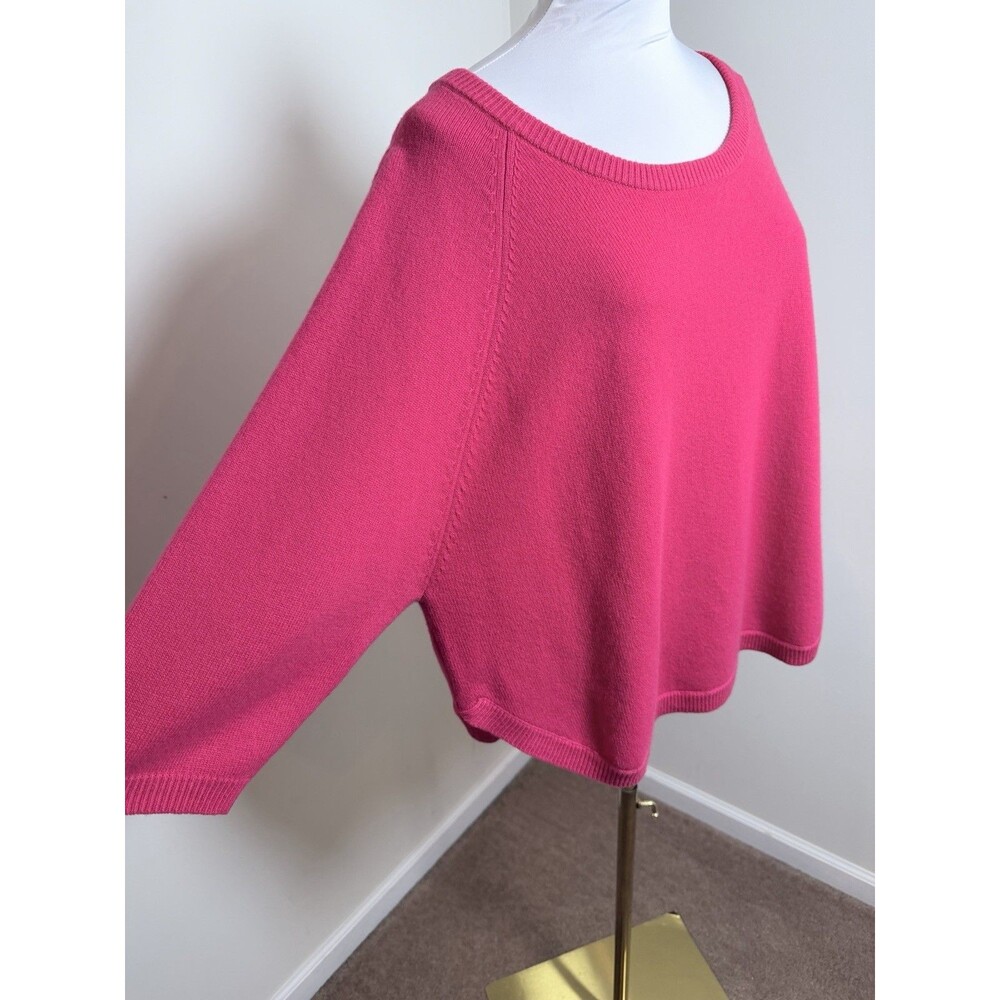 Michael Kors Collection Azalea Pink 100% Cashmere Italian Yarn Sweater Large L